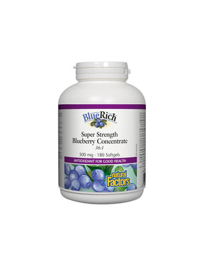 Super Strength Blueberry Concentrate 36:1 500 mg - 180 Gel capsules - Nutra Best Europe