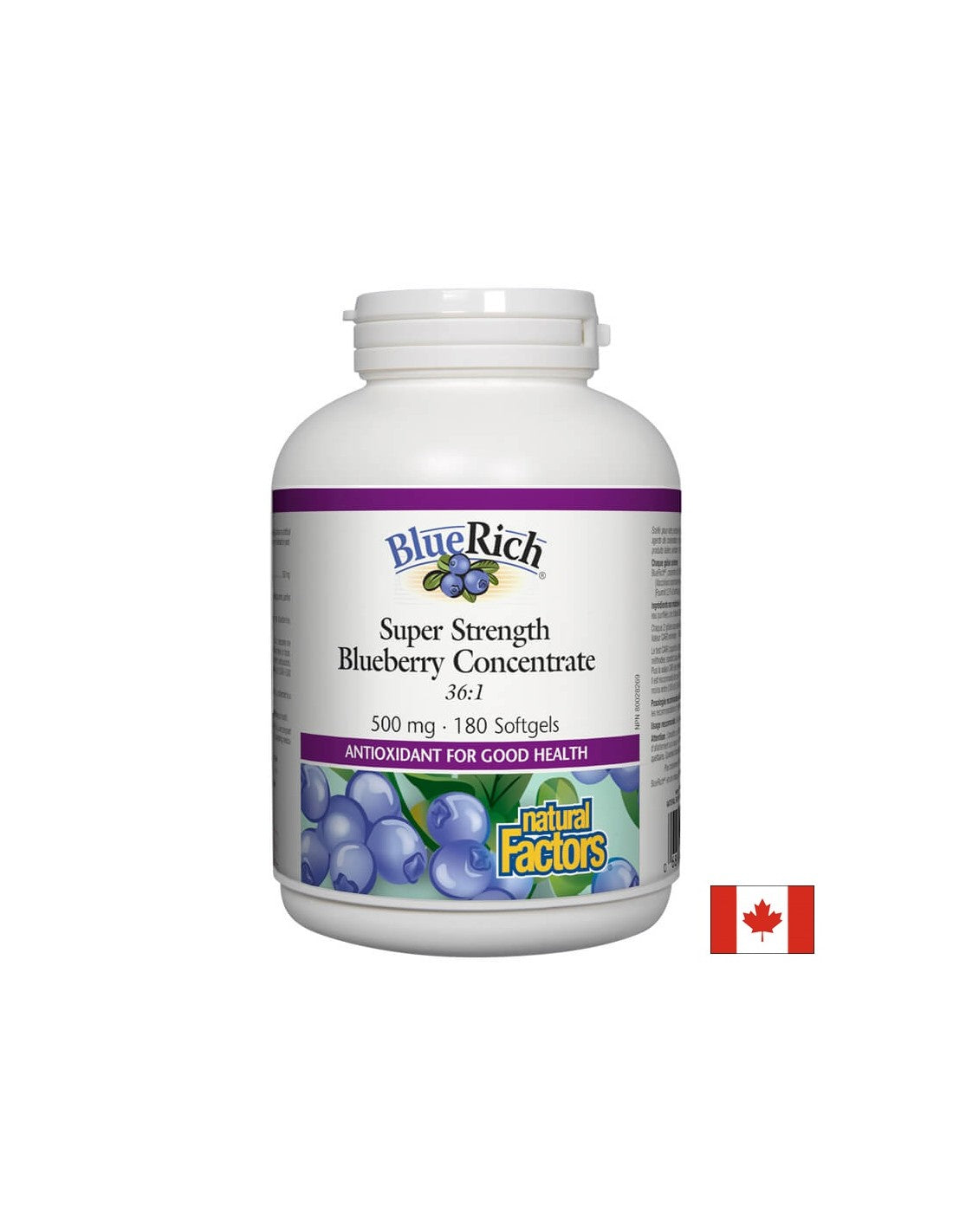 Superstärke Blaubeerkonzentrat 36: 1 500 mg - 180 Gelkapseln