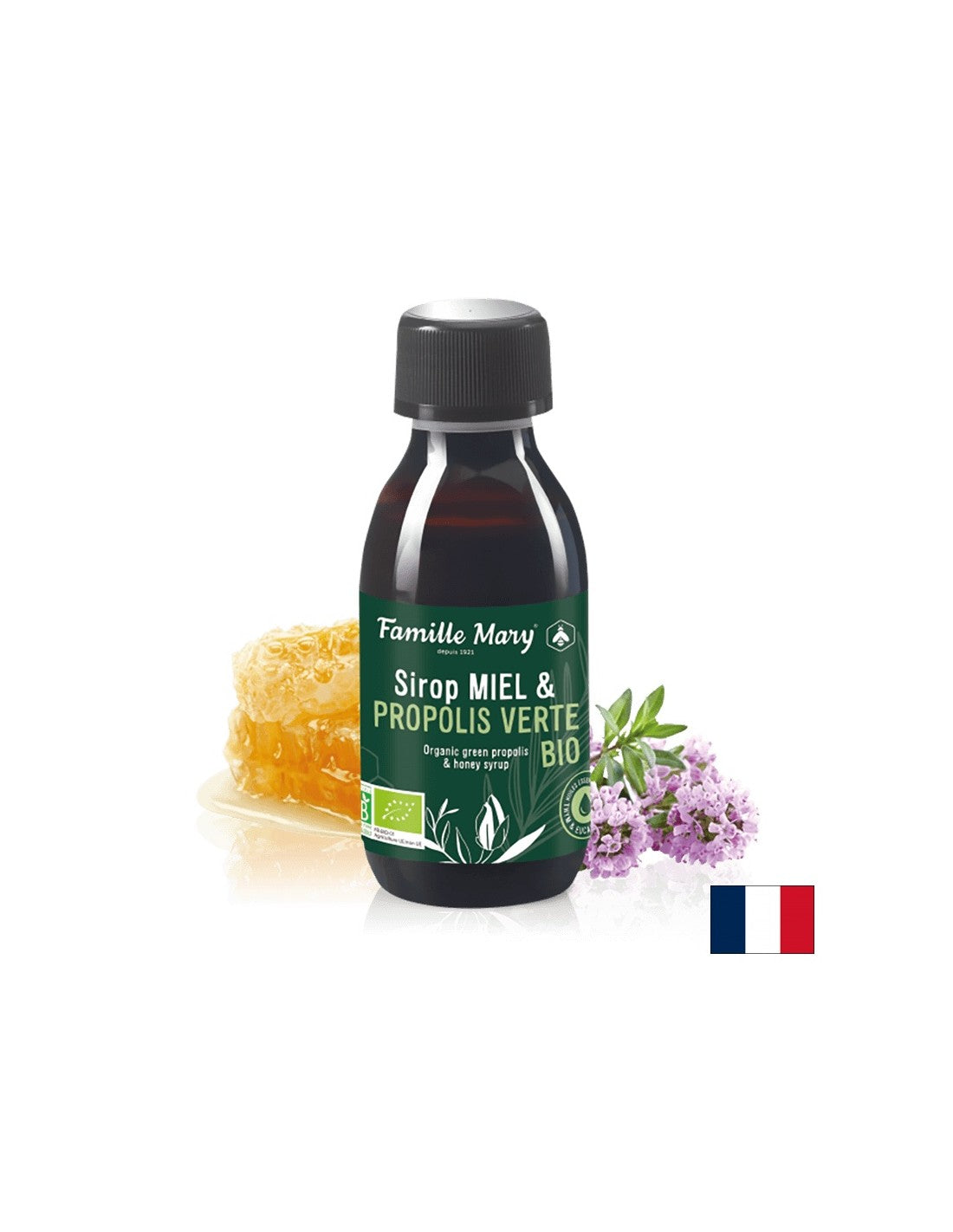 Sirop Miel et Propolis Verte Bio / Sirup mit Honig und grünem Propolis Organic, 150 ml Famille Mary
