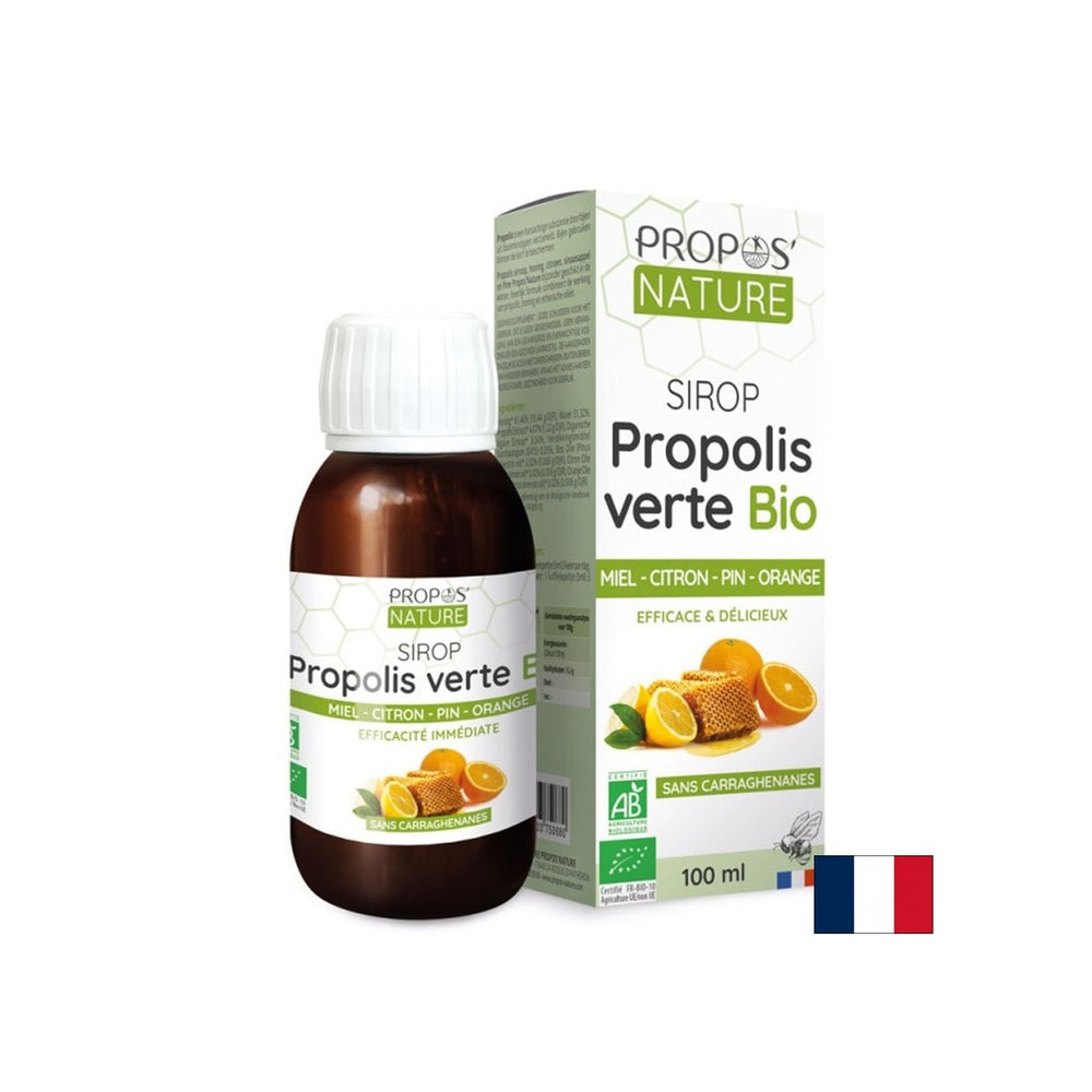 Sirup mit Propolisextrakt, Honig und ätherischen Ölen aus maritimen Kiefern, Zitrone und Orange, 100 ml