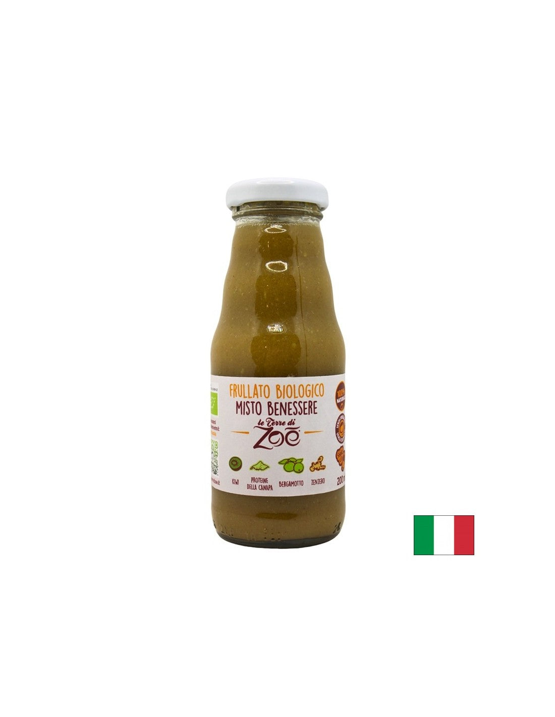 Bio -Kiwi, Bergamotte, Hanf und Ingwer Smoothie, 200 ml