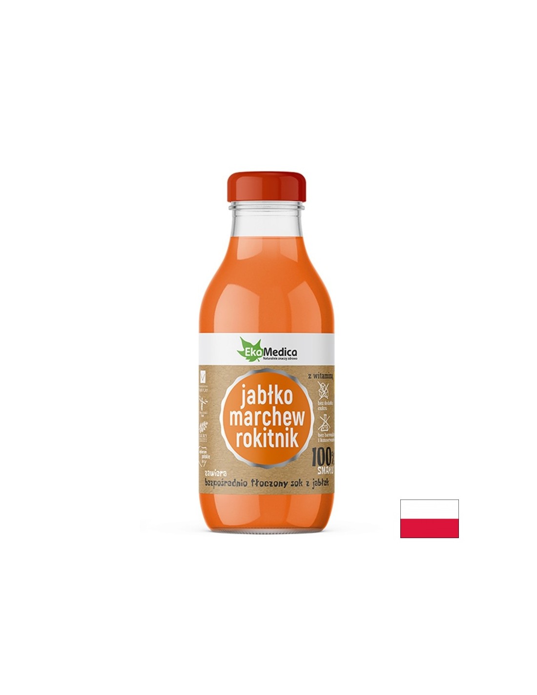 Apfel-, Karotten- und Seebärchensaft, 300 ml Ekamedica