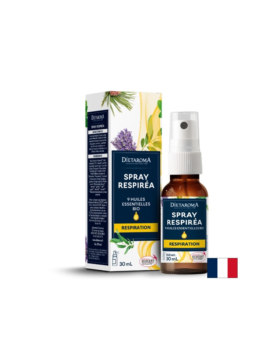 Spray des Atmungssystems mit 9 Arten von ätherischen Ölen, 30 ml