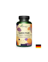 Gegen Stress und Müdigkeit - Taurin + L -Theanin, Kurkuma und Vitamin B3, 90 Kapseln