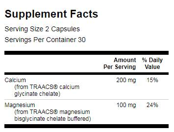 Albion chelatiert Calcium Magnesium 2: 1 60 Kapseln