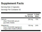 Albion chelatiert Calcium Magnesium 2: 1 60 Kapseln