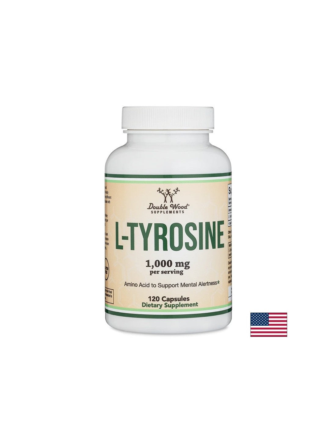 L -Tyrosin - Schilddrüse und Gehirnfunktion, 500 mg, 120 Kapseln für 2 Monate Aufnahme
