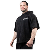 <tc>Legal Power</tc> Stone Wash Rag Top Hoodie ''Boston'' / Kapuzenoberteil / Schwarz - Schwarz