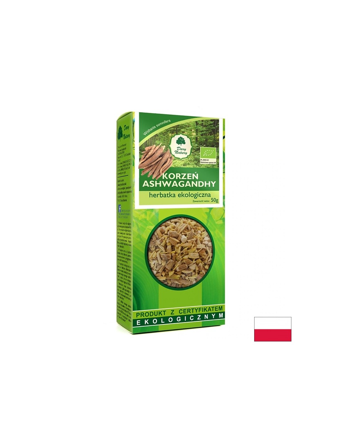 Stress und Schlaflosigkeit - Ashwagandha (Wurzel) - Bio, 50 g <tc>Dary Natury</tc>