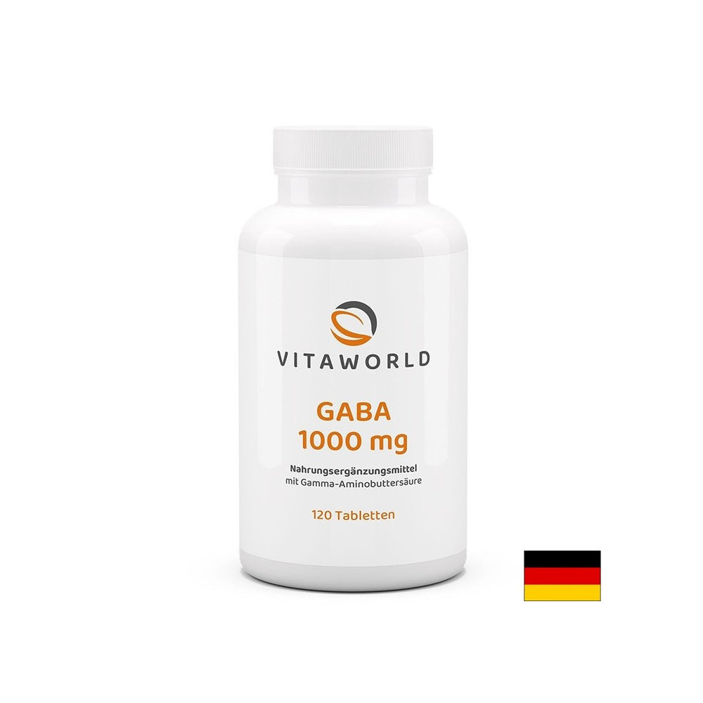 Stress und Schlaflosigkeit - GABA (Gamma -Aminobuttersäure), 1000 mg x 120 Tabletten