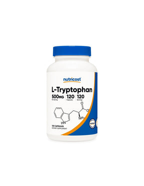 Stress and insomnia - L-Tryptophan, 500 mg x 120 capsules - Nutra Best Europe
