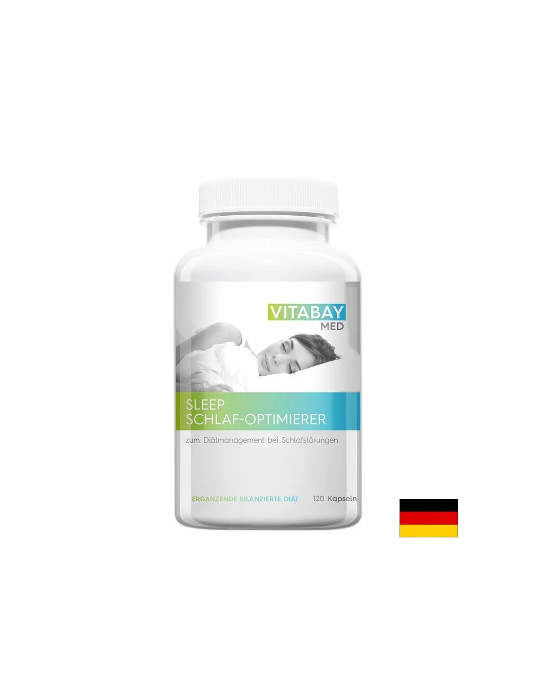 Stress und gute Laune - Zitronenbalsam Schlaf Schlaf Optimierer Med®, 300 mg x 120 V -Kapseln