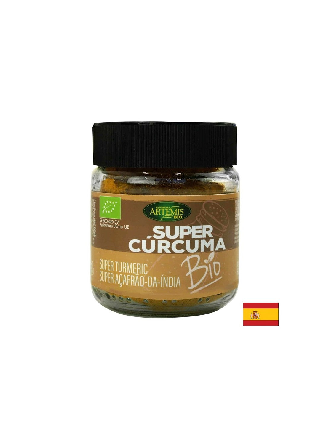Aromatische organische Gewürze - Kurkuma, Carob, schwarzer Pfeffer und Ingwer, 80 g, Pulver