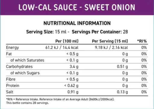 Fit Cuisine Low-Cal Sauce | Süße Zwiebel - 425 ml