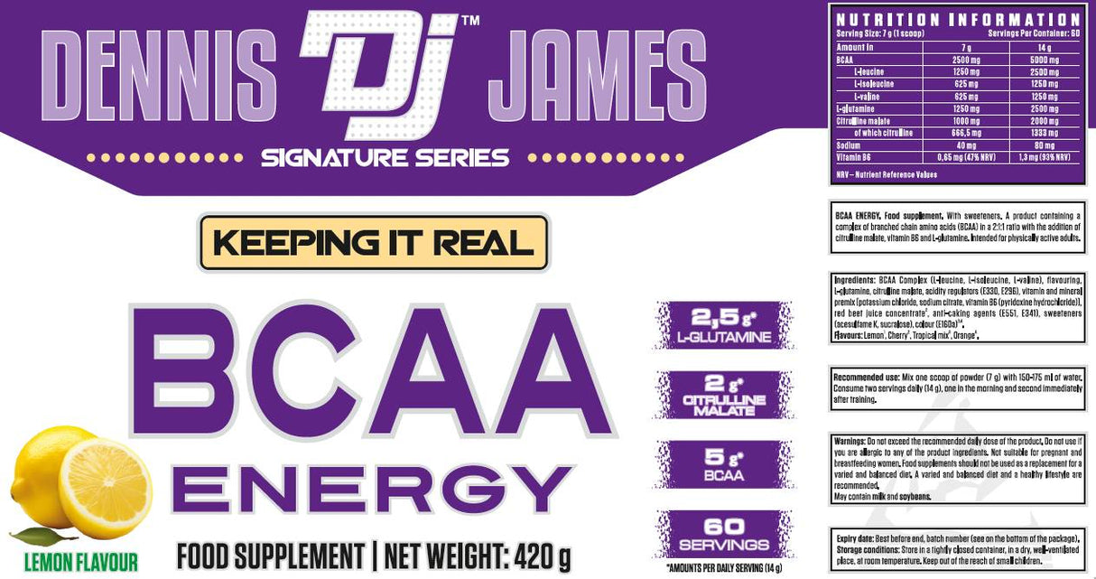 BCAA Energy | mit L-Glutamin & L-Citrullin Malat-420 Gramm