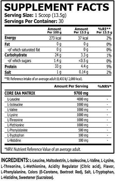 EAA -Pulver | Aromatisiert - 405 Gramm