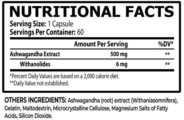 Ashwagandha 500 mg - 60 Kapseln