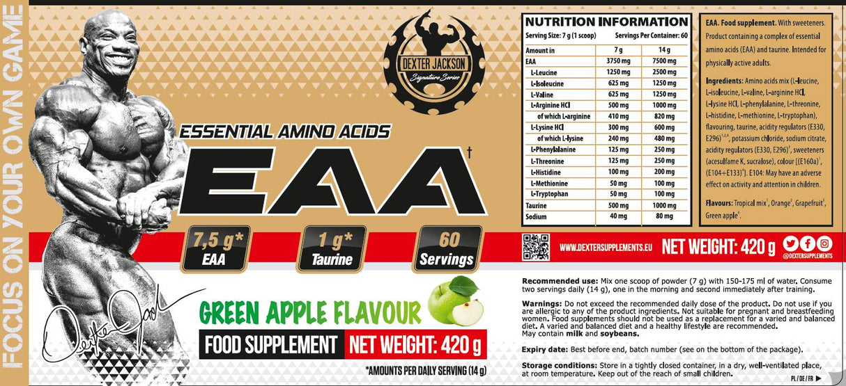 Goldserie | EAA -Pulver ~ Essentielle Aminosäuren + Taurin - 420 Gramm