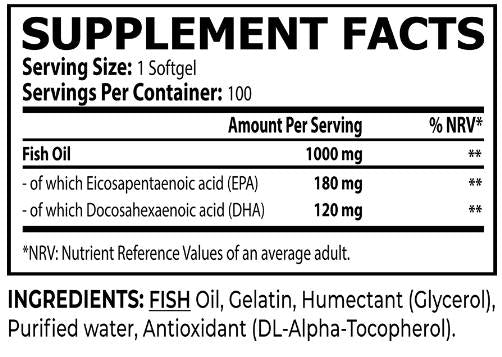 Omega 3 1000 mg - 100 Gelkapseln