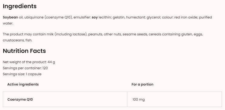 CoQ10 / Ubichinon 100 mg - 120 Gelkapseln