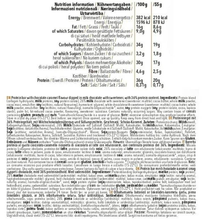 Proteinbalken | Kein Zuckerzucker - 15 x 55 Gramm