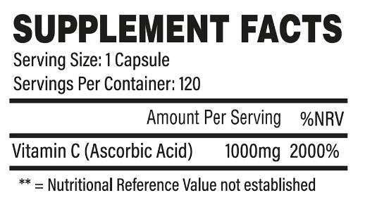 Vitamin C 1000 mg - 120 Kapseln