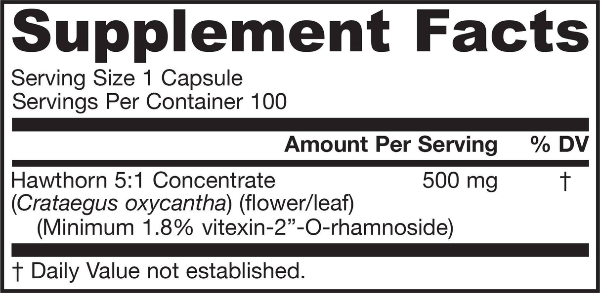 Hawthorn 500 mg 100 Kapseln