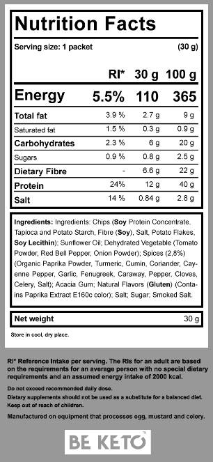Keto -Chips | Würziger orientalischer - 30 Gramm