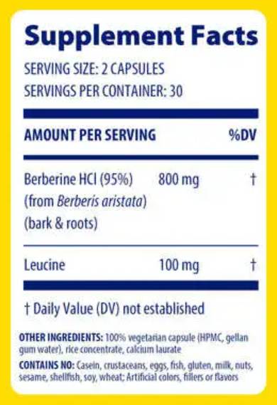 Berberin 800 mg - 120 Kapseln