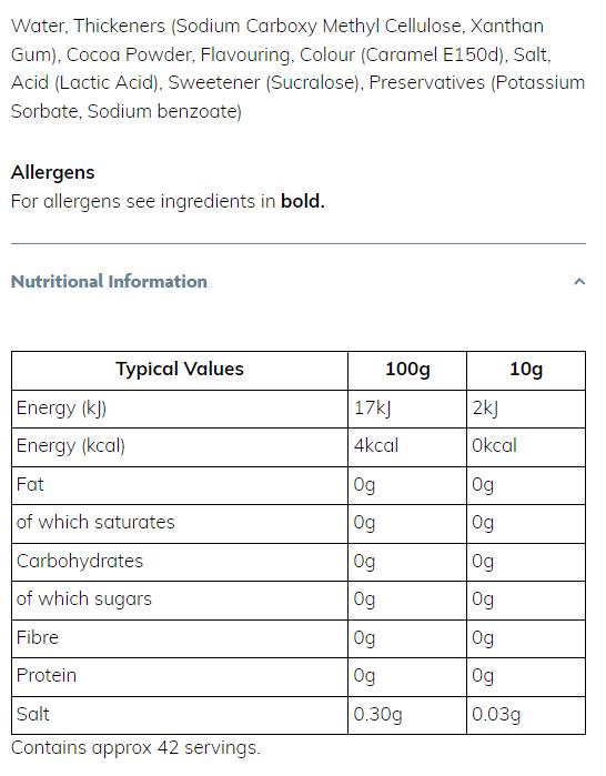 Dünner Sirup | Schokoladenfudge -Kuchen - 425 ml