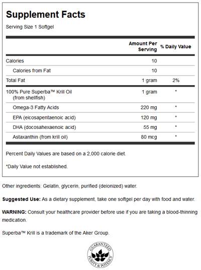 100% reines Krillöl 500 mg - 60 Weichgele