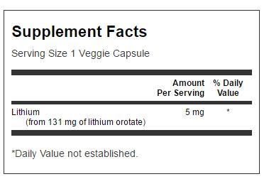 Lithium -Orotat 5 mg 60 Kapseln