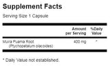 Muira Puama Root 400 mg 90 Kapseln
