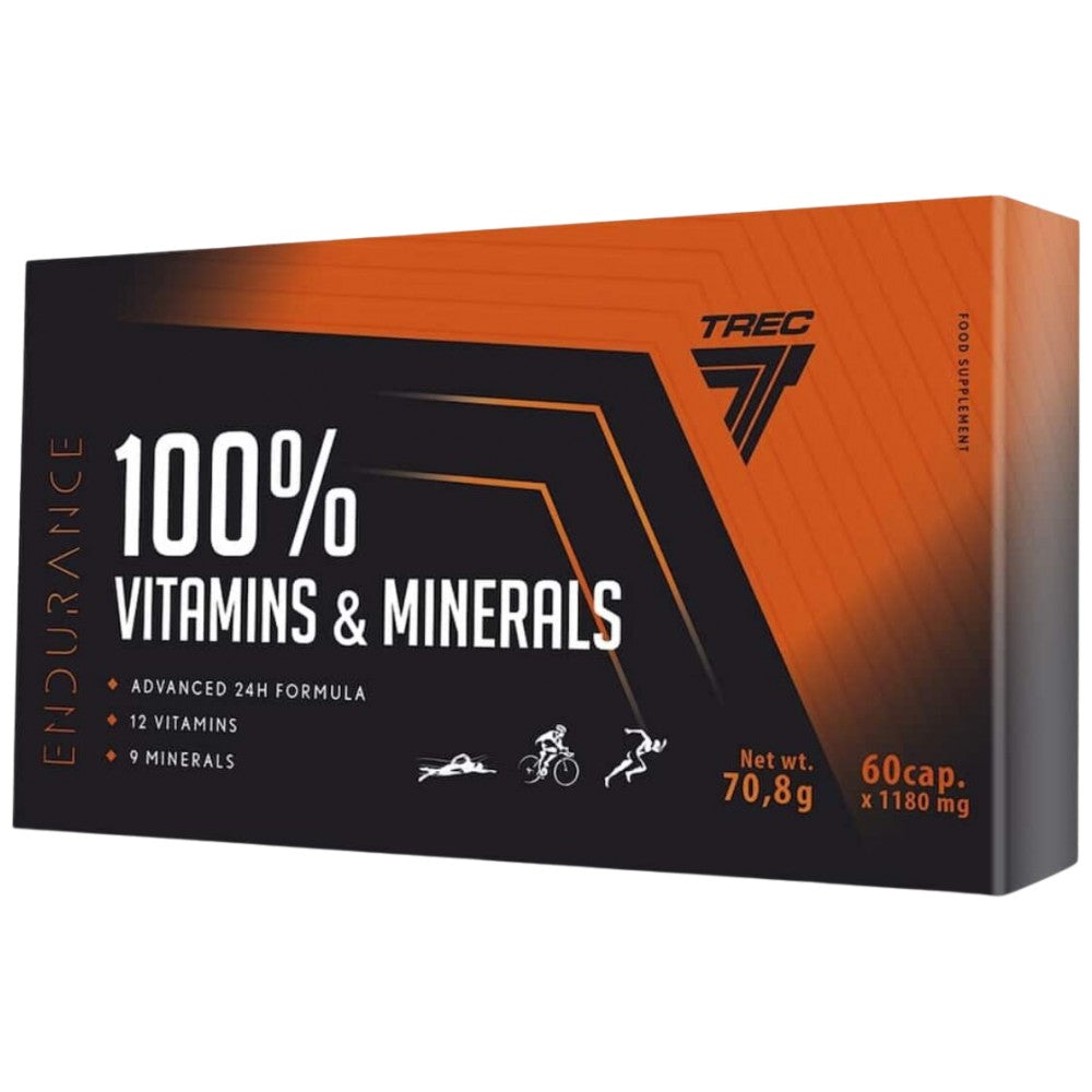 100% Vitamine & Mineralien | Ausdauer - 60 Kapseln