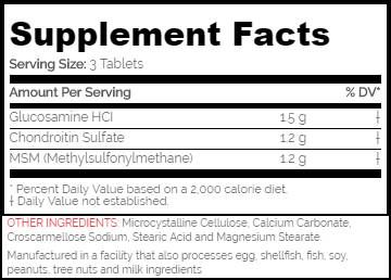 Glucosamin -Chondroitin mit MSM - 180 Tabletten