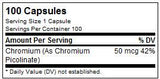 Chrom -Picolinat 50 mcg - 100 Kapseln