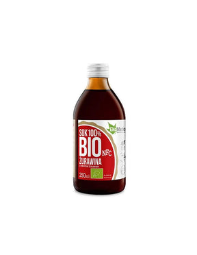Organic cranberry juice with acerola and natural vitamin C - Urinary tract infections, 250 ml, 5 doses - Nutra Best Europe