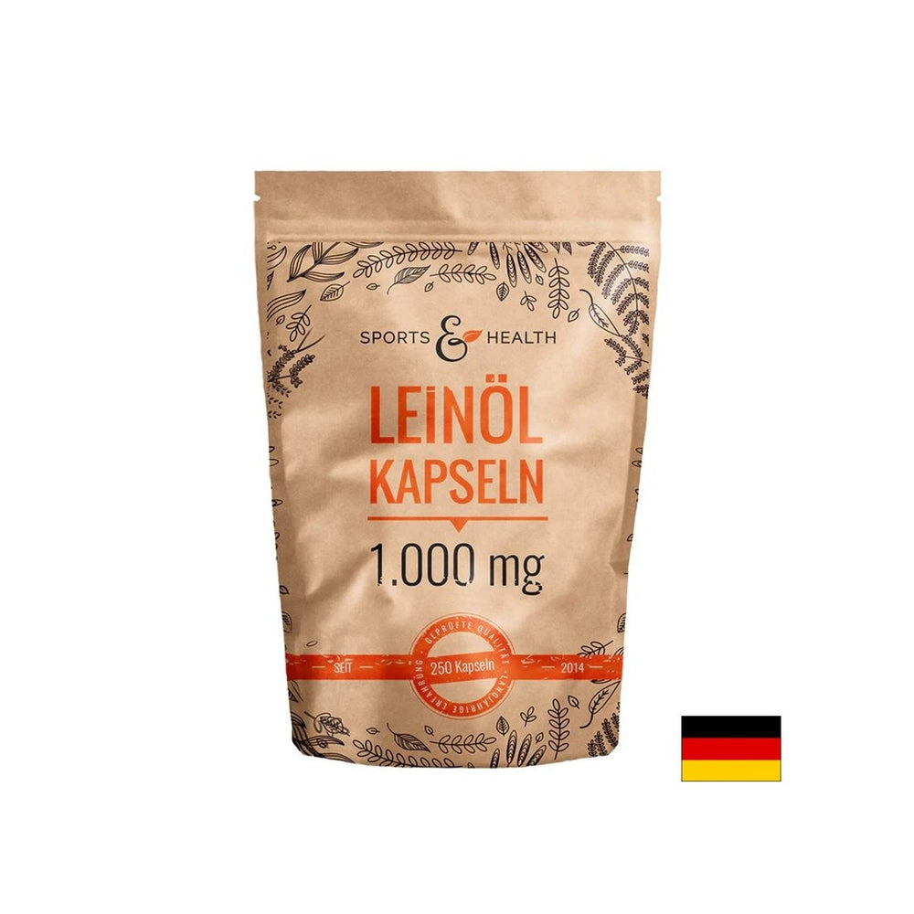 Um Immunität, Herz- und Gehirnfunktion zu unterstützen - Leinsamenöl, 1000 mg x 250 Kapseln