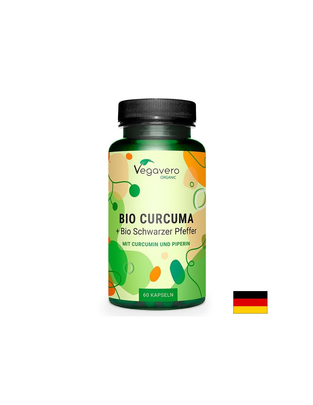 Zur Unterstützung der Gelenke und einer guten Verdauung - Kurkuma + Schwarzer Pfeffer BIO, 400 mg x 60 Kapseln <tc>Vegavero</tc>