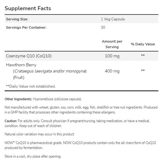 CoQ10 100mg | mit Hawthorn Berry - 90 Kapseln