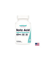 Vaginale Infektionen - Borsäure, 600 mg x 30 Vaginalkapseln <tc>Nutricost</tc>
