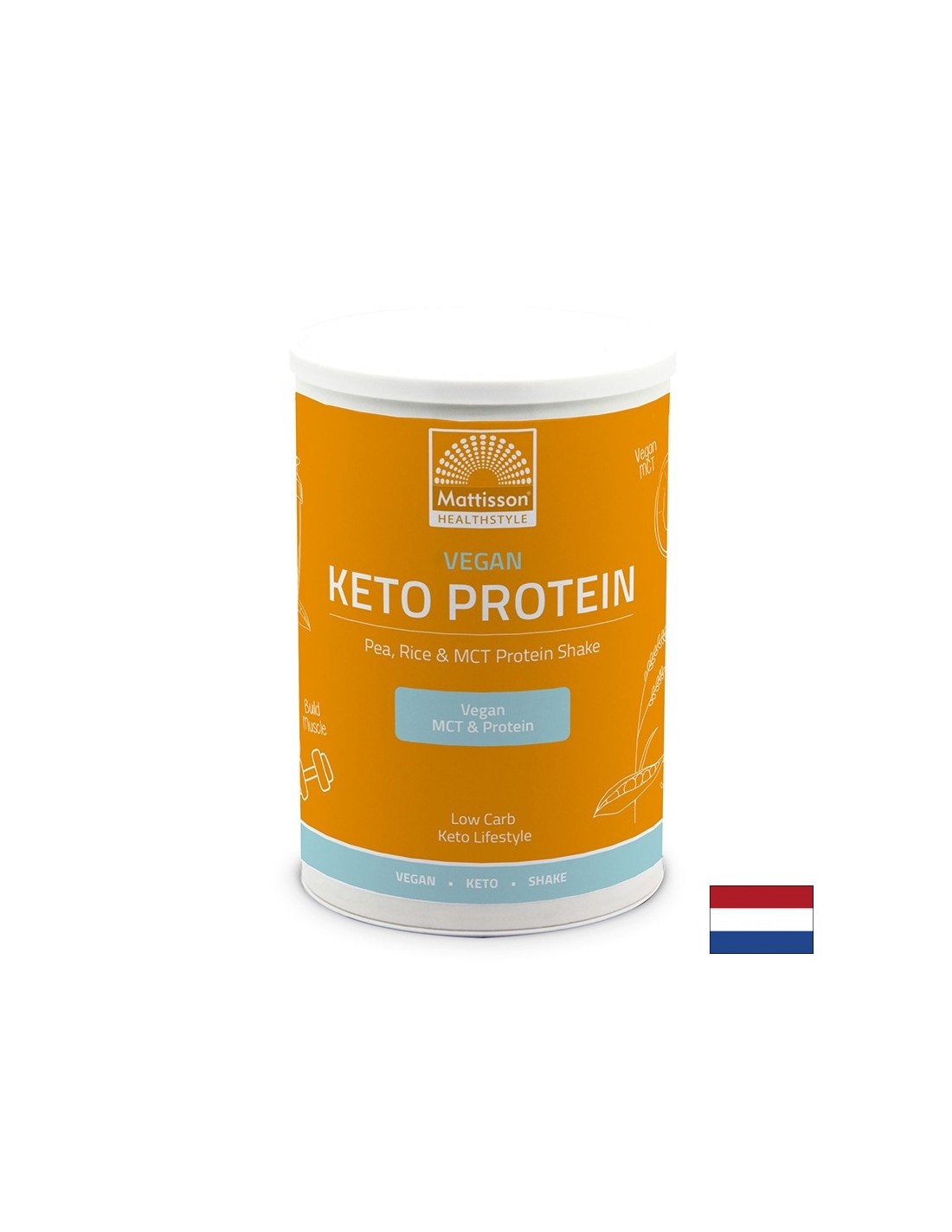 Veganer Keto-Proteinshake – Erbsen, Reis, MCT, 350 g Pulver <tc>Mattisson Healthstyle</tc>