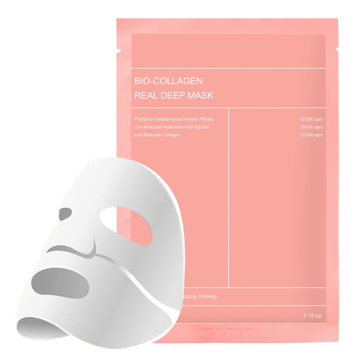 Koreanische Gesichtsmaske mit Biokollagen, Hyaluronsäure, Ceramiden und Peptiden-1 Box (4 Teile)