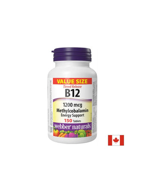 Витамин B12 (метилкобаламин) - Енергия и подкрепа за нервната система, 150 таблетки с удължено освобождаване - Nutra Best Europe