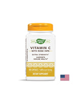 Vitamin C mit Rosen Hüften/ Vitamin C 1000 mg & Hagebuch x 100 Kapseln Nature der Natur