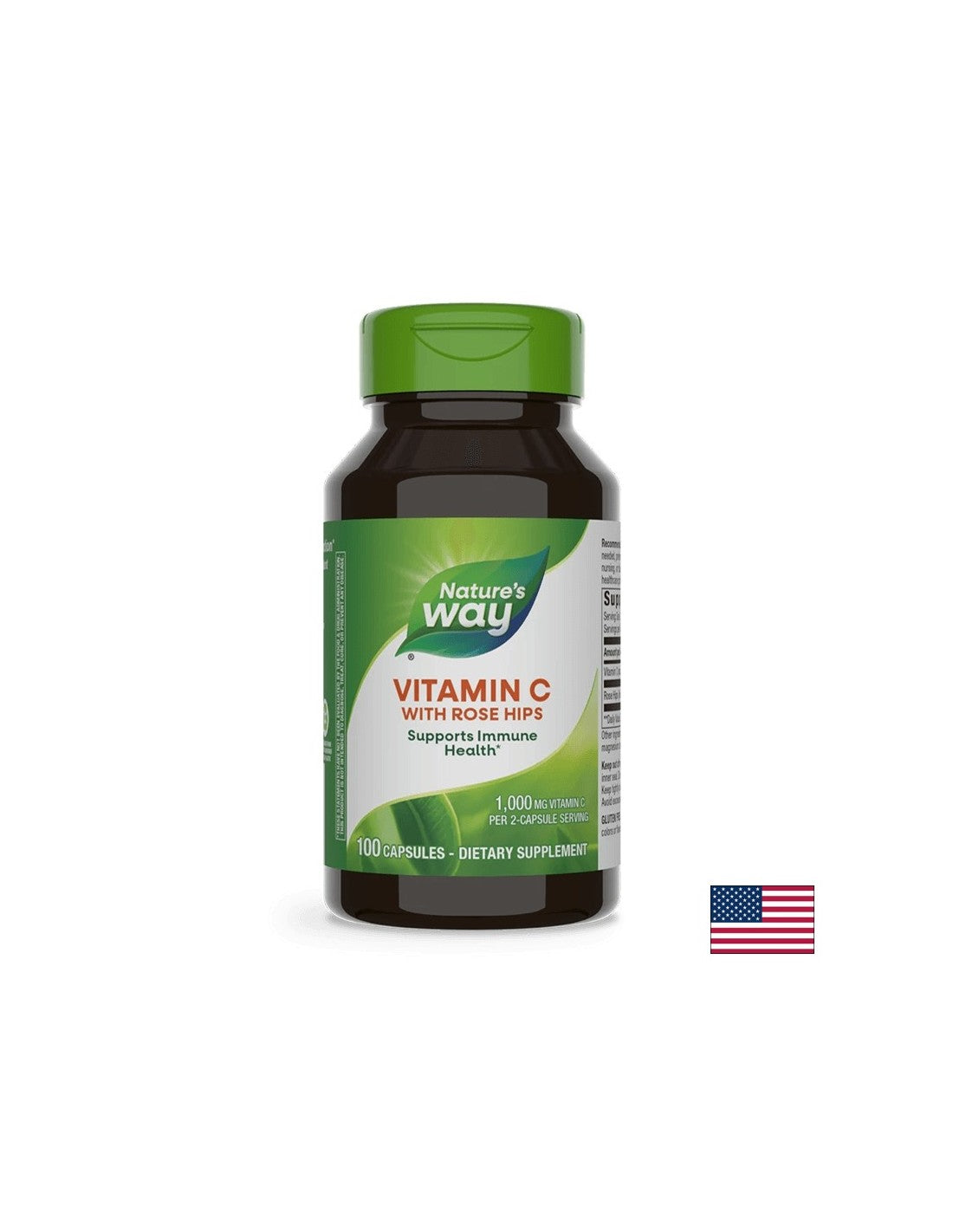 Vitamin C mit Rosenhüpfen 500 mg - 100 Kapseln