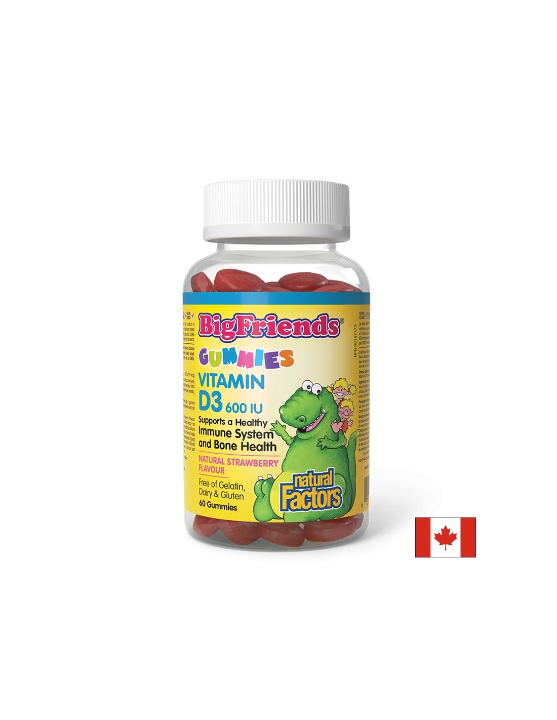 Bigfriends Vitamin D3 für Kinder 600 IU - 60 Gummies