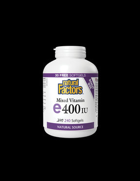Vitamin E 400 IU · Natural Source 268 mg - 240 Gel capsules - Nutra Best Europe