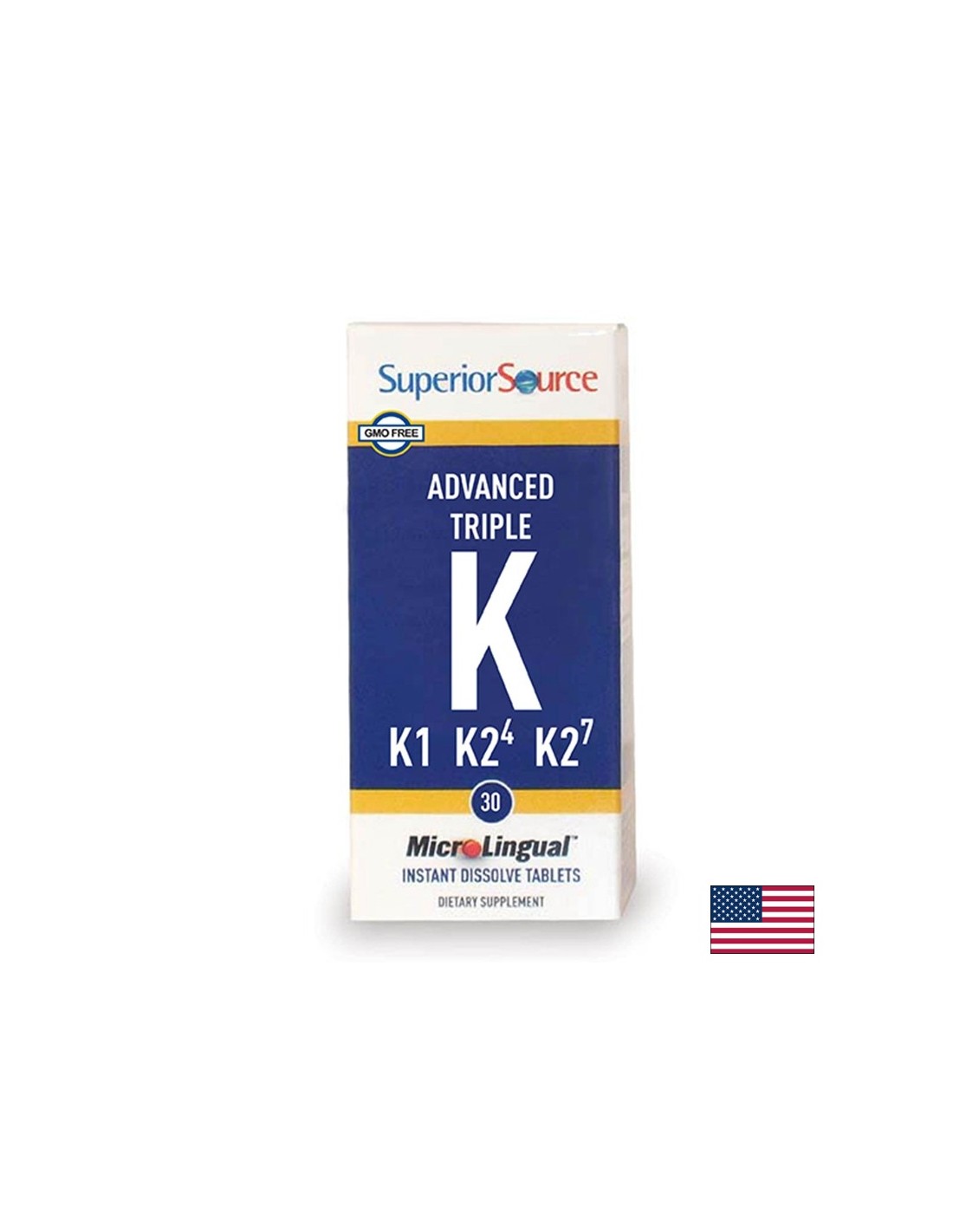 Vitamin K (K1, K2 MK-4, MK-7) – Advanced Triple K, 30 Sublingualtabletten <tc>Superior Source</tc>