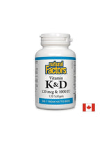 Vitamin K2 120 mcg | D3 1000 IU - 120 Gelkapseln
